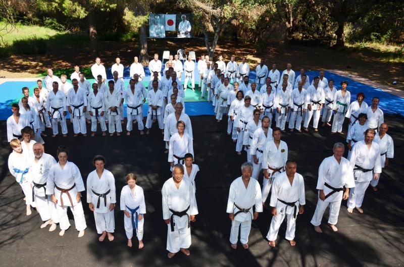 En Corse, photo prise pour l'envoyer à Sensei Mabuni absent en 2014